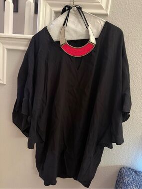 Marciano Black Flowing V-Neck Tunic